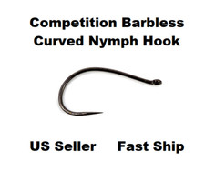 Curved Euro Nymph Hooks Competition Barbless ...