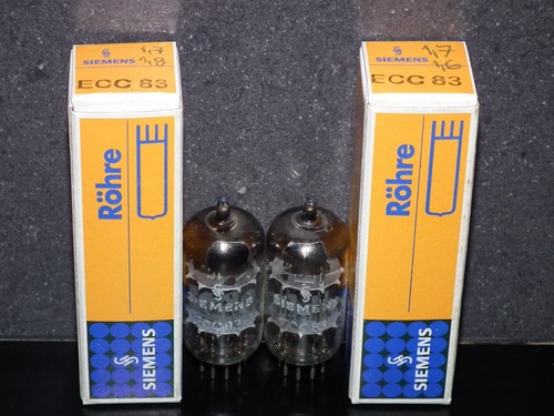 Pair ECC83 Siemens 12AX7 Used Tested 85% Double Getter Support Munich Codes - Picture 4 of 17