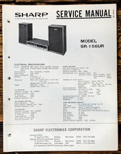 Sharp 156UR Stereo Service Manual Original 