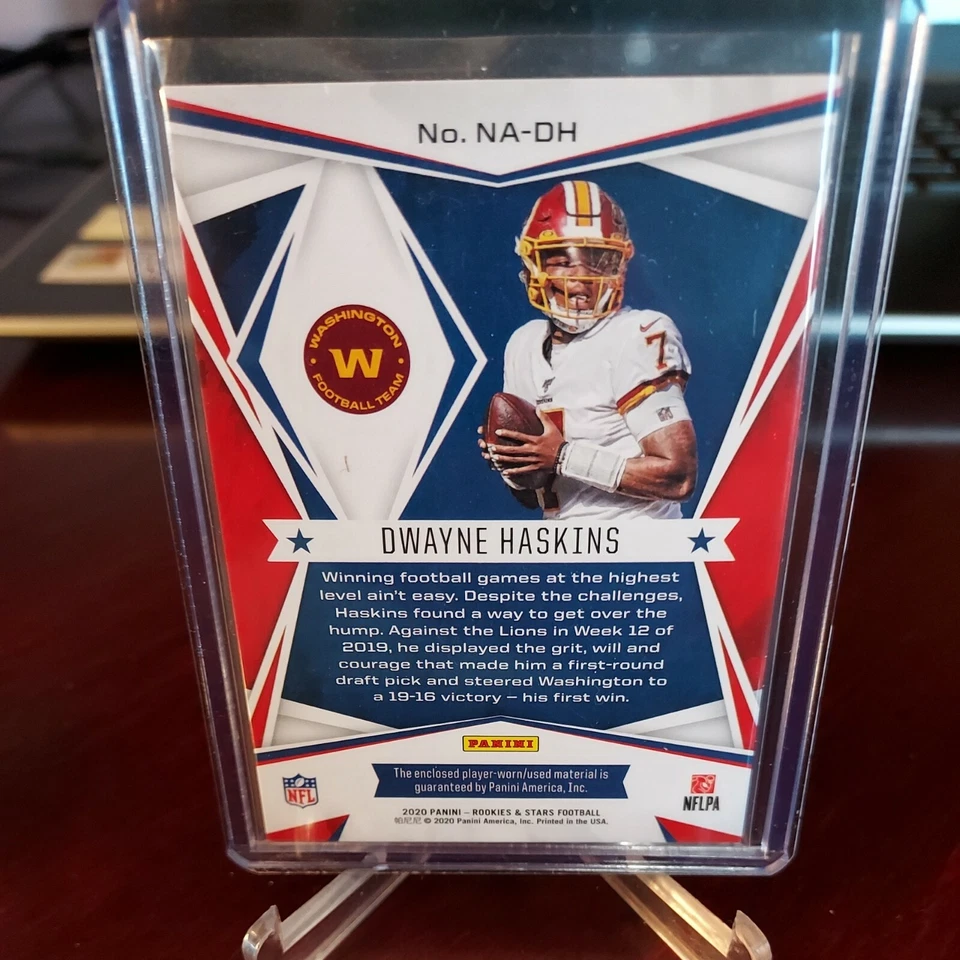2020 Panini Rookies & Stars NFL Authentic Relics Dwayne Haskins #NA-DH - Image 3 of 3