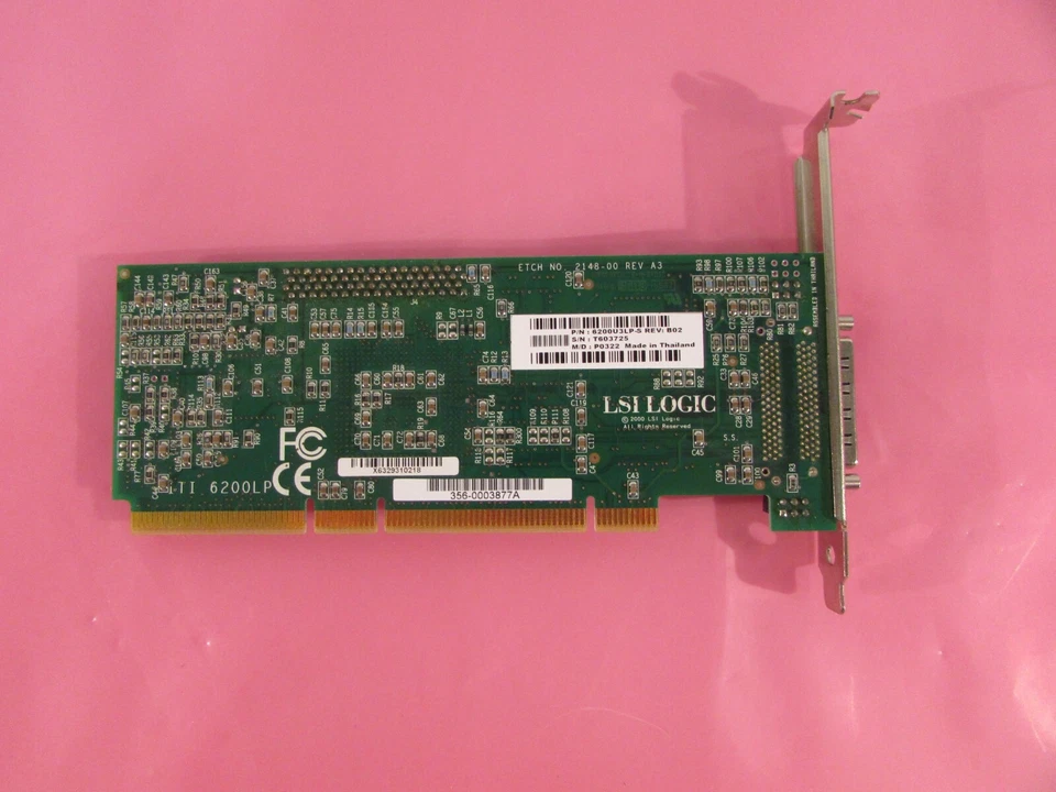 LSI LOGIC 6200U3LP-S 2-port U160 SCSI controller (6200U3LPS) Full Height Bracket - Image 2 of 4