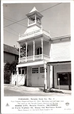 Frashers Fotos RPPC Firehouse Nevada Hose Co. No. 1 Nevada City, California