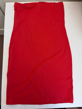 new look BNWT strapless tube mini dress, red, size 10, 95% cotton 5% elastane