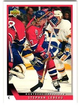 1993-94 Upper Deck #402 Stephan Lebeau Montreal Canadiens