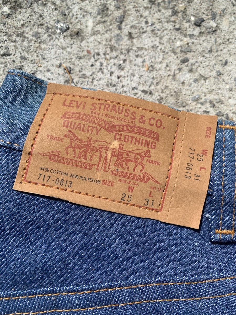LEVIS Vintage 1975 Rinsed Denim Saddleman Boot Jeans Indigo 717
