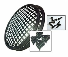 1 Pair 6-inch Waffle Grills for Speakers Subwoofers with Clips and Screws