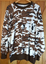 Vintage Gross Galesburg White Camo light Sweatshirt - Size XL Made in USA