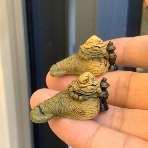 2X 2005 Disney Collector Packs Star Wars Park Series 4 Jabba the Hutt FIGURA JUGUETE - Imagen 6 de 9
