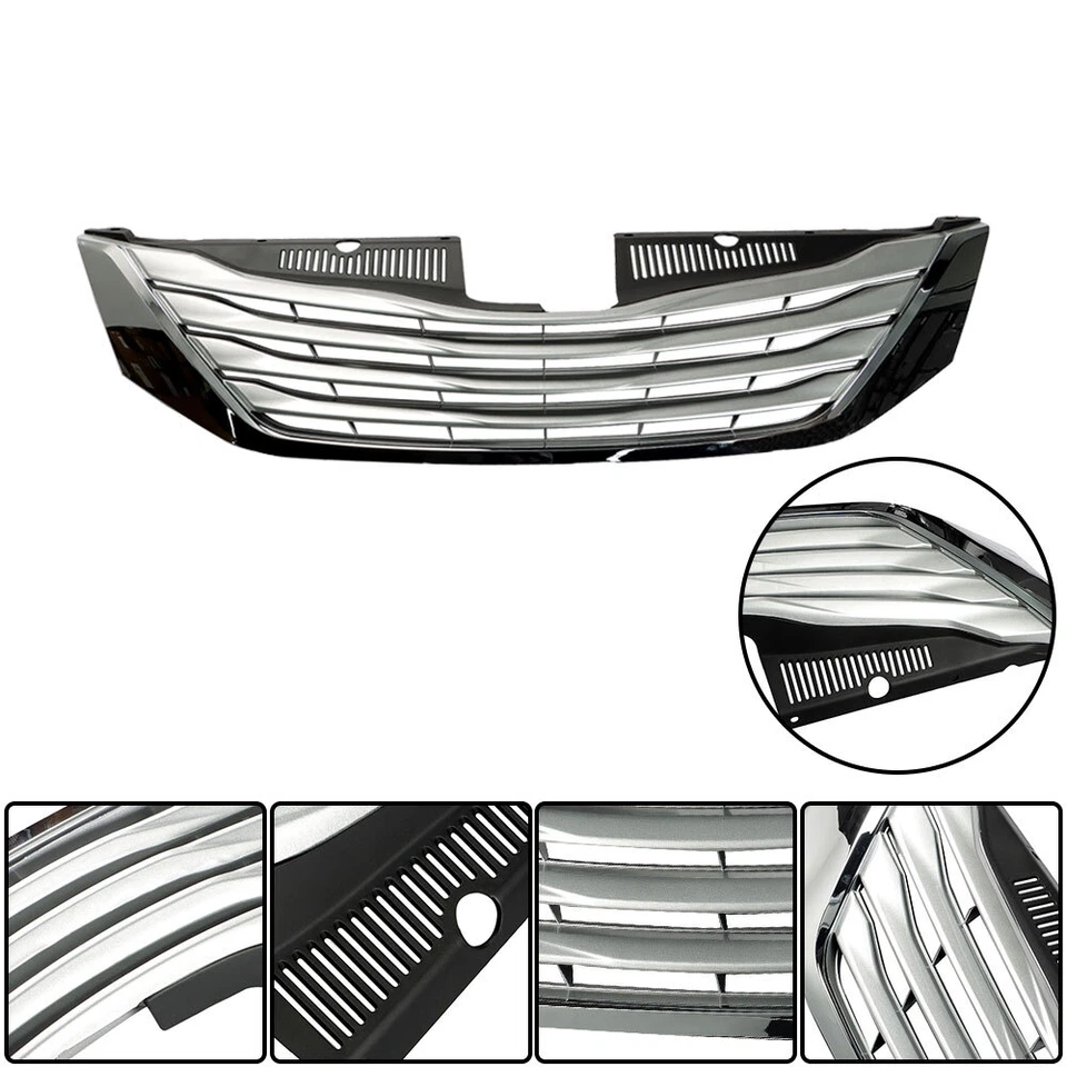 Parrilla delantera parachoques superior para Toyota Sienna Mini 2011-2014 repuesto cromado Foto 2 de 4