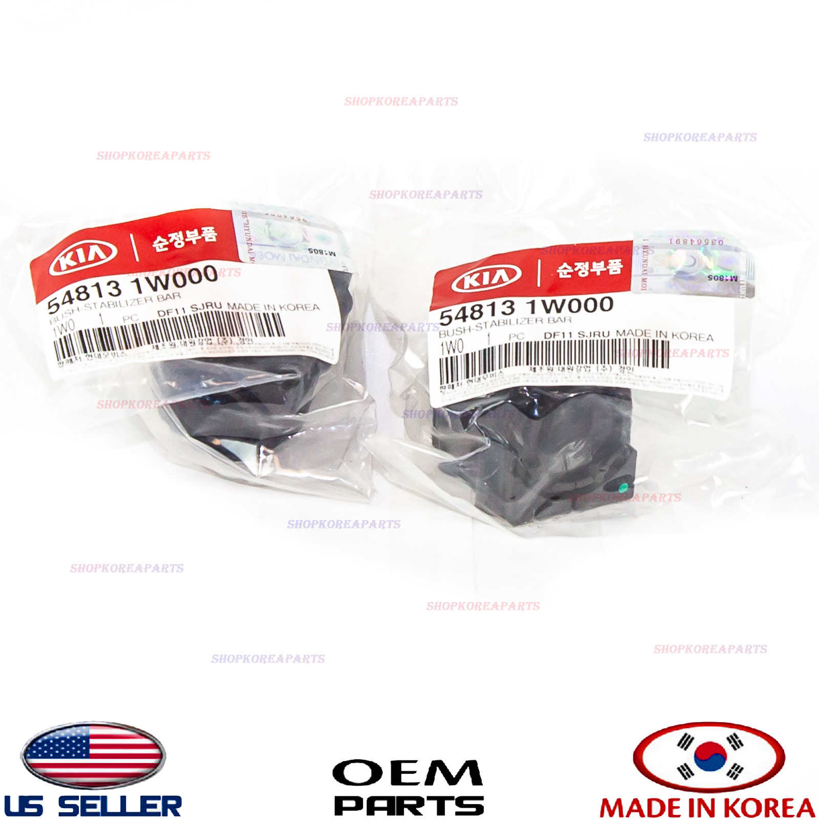 STABILIZER BUSH BAR FRONT set 2pcs GENUINE! KIA RIO 20122017