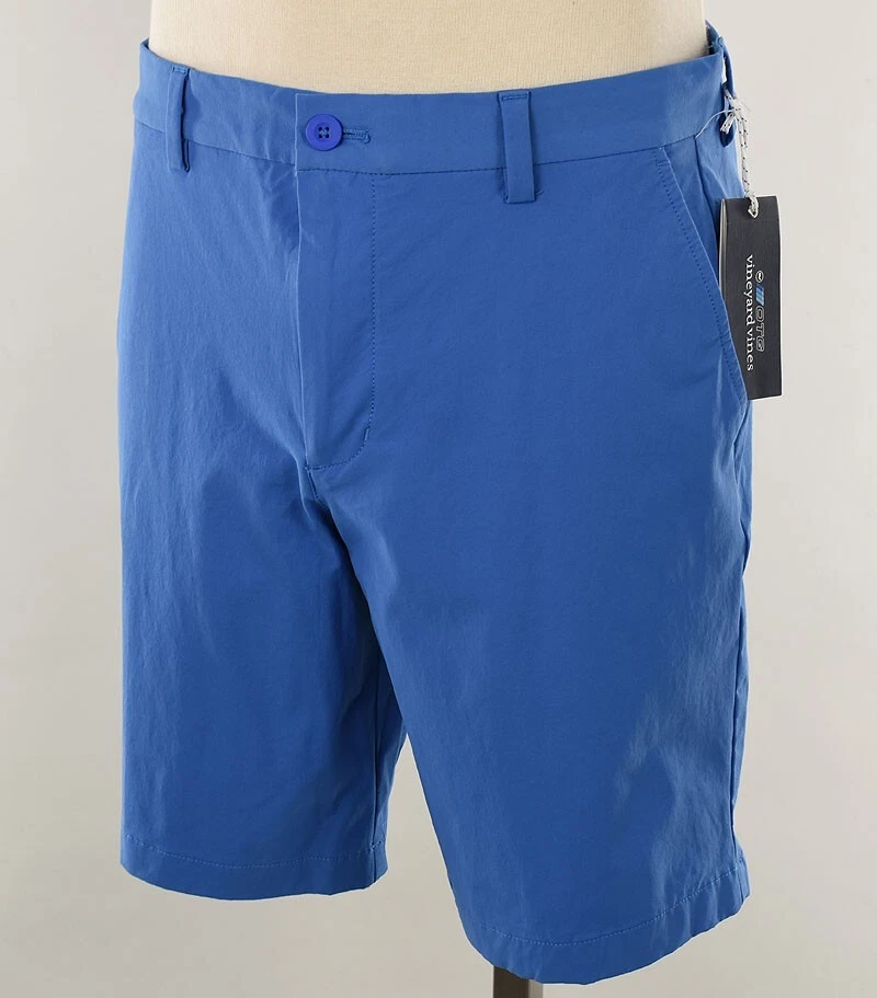VINEYARD VINES Mens Island Blue 9" ON THE GO Flat Front Quick Dry Shorts 32 NWT