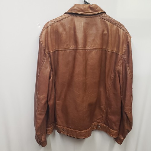 Vintage Roundtree and Yorke Leather Jacket Men's Sz XL Brown Bomber Lambskin - Picture 8 of 21
