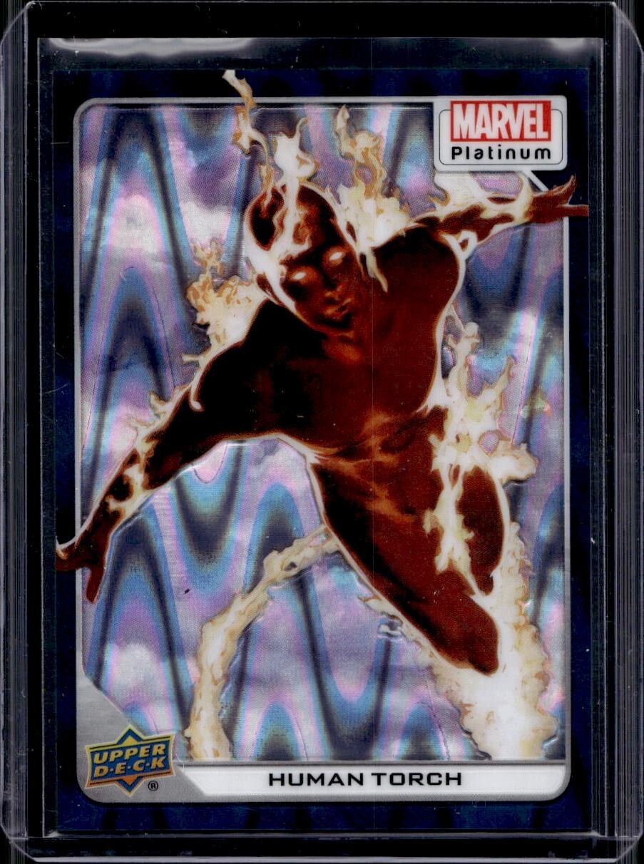 2023 Upper Deck Marvel Platinum HUMAN TORCH #9 Teal Wave /799