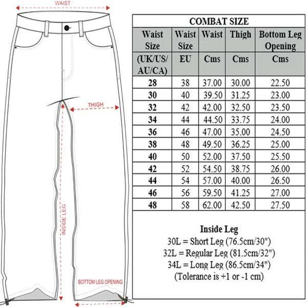 Kruze Mens Military Combat Work Trousers Camouflage Cargo Camo Army Casual Pants - Image 3 of 3