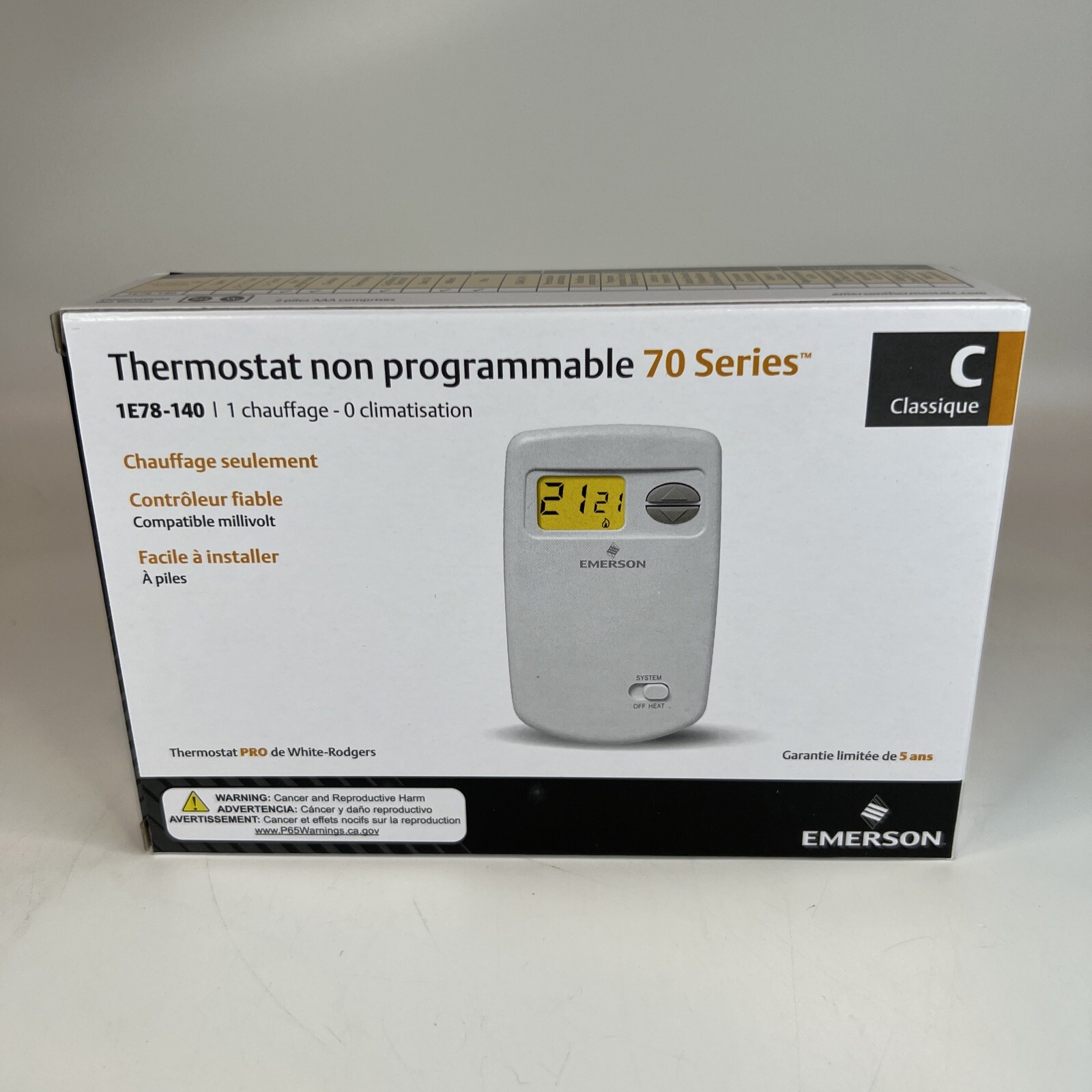 Emerson 1E78140 Nonprogrammable Thermostat for sale online eBay
