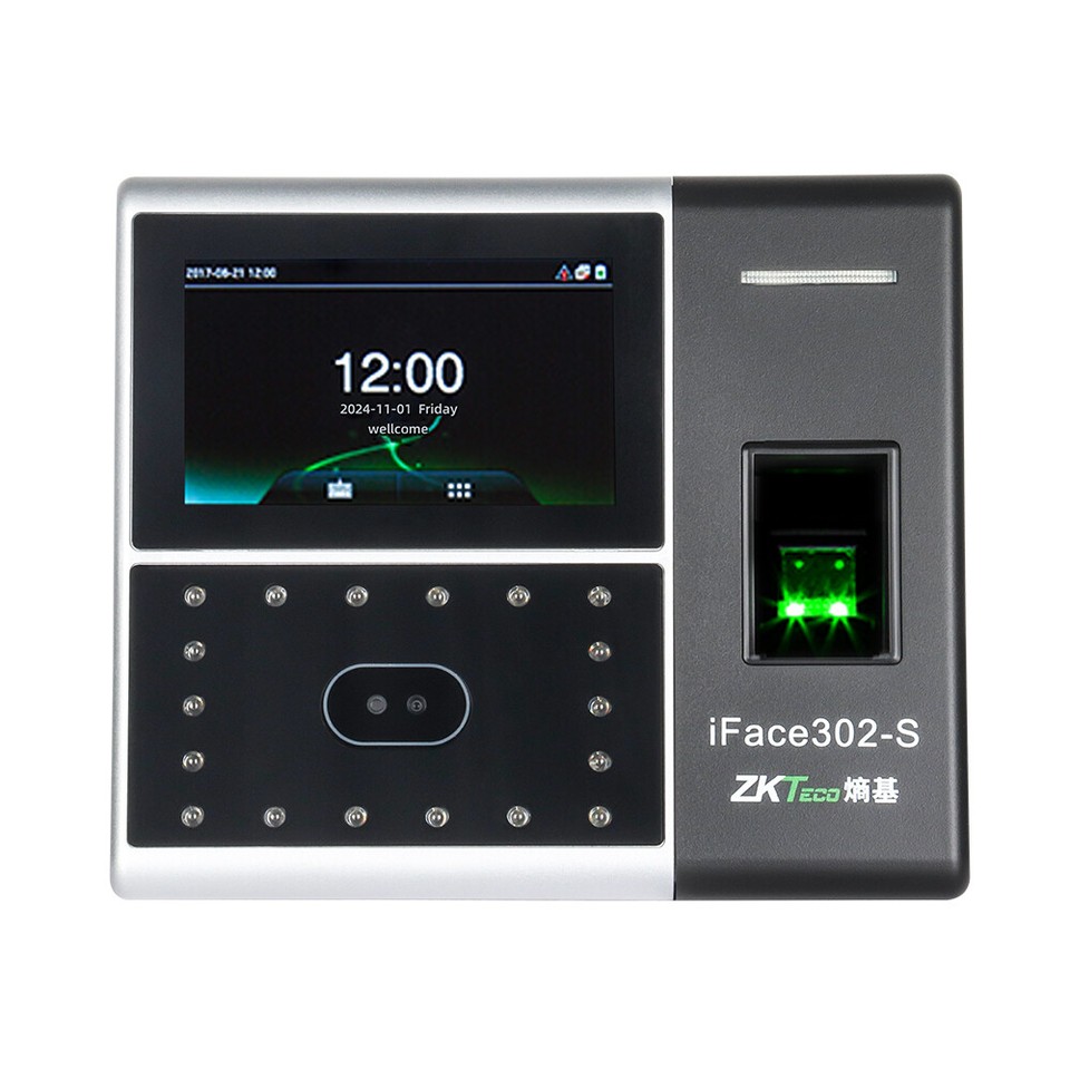 ZKTeco iFace302-S WiFi Face Fingerprint Time Attendance Machine Access ...