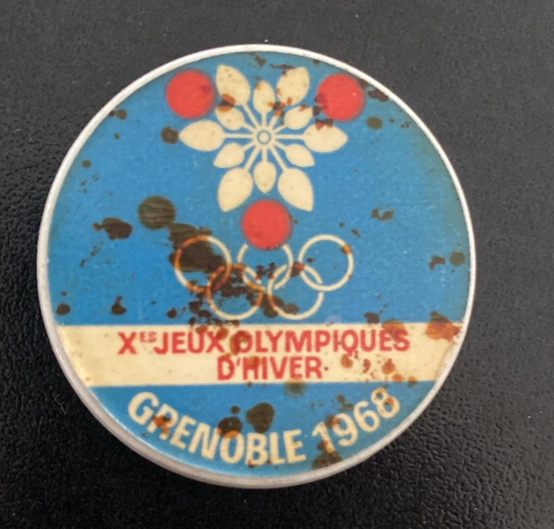 Broche Et Pendentif Jim Shuss - Jeux Olympiques Grenoble 1968 - Collector