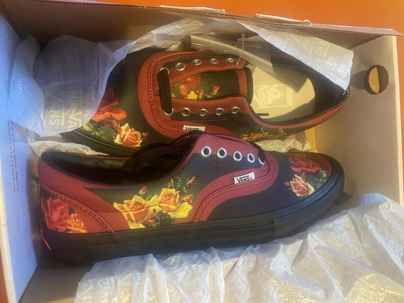 Jean Paul Gaultier bordeaux homme UK9,5 US10,5 Bape DSM Supreme Vans Era Pro neuf dans sa boîte