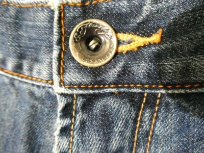 Ed Hardy Blue Denim Shorts 34 Japan Dragon Koi Fish Tiger
