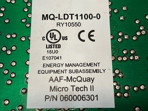 TECLADO JOHNSON CONTROLS MQ-LDT1100-0 MICROTECH II - Imagen 3 de 3
