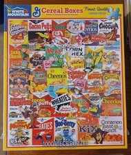 White Mountain Puzzles 'Cereal Boxes' 1000 Piece Puzzle Made In USA NEW