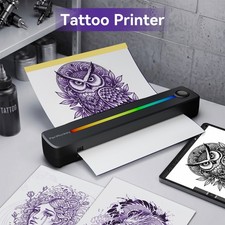P91s AI Wireless Tattoo Stencil Printer with RGB Light, Thermal Tattoo Machine