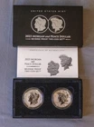 2023 S Mint Silver Reverse Proof Morgan Dollar and Peace Dollar in OGP with COA