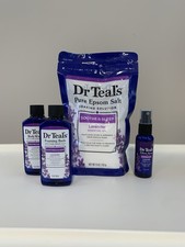 Dr Teal's Lavender Set - 2 x Foaming Bath, 1 x Pillow Spray, 1 x Epsom Salt NEW