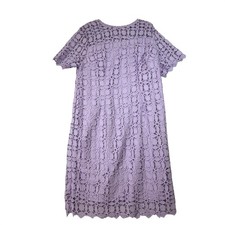 Shein Curve 3XL Lavender Purple Lace Short Sleeve Midi Dress Women's