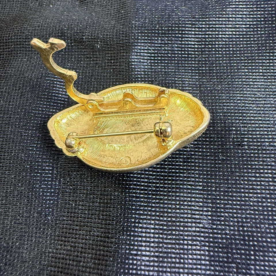 复古雅芳鱼子酱胸针/别针/扣 1980 年代 — 第 4/4 张图片