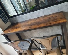 Industrial Bar Table Breakfast Kitchen Dining Room Furniture Vintage Retro Tall