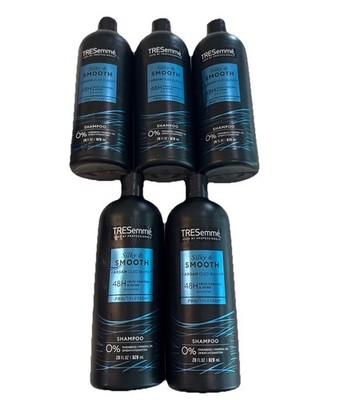(Lot of 5 Bottles) TRESemme Silky Smooth + Argan Oleo Blend Shampoo , 28 fl oz