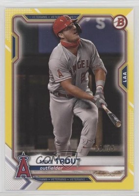 2021 Bowman Yellow Border 60/75 Mike Trout #17 k4s