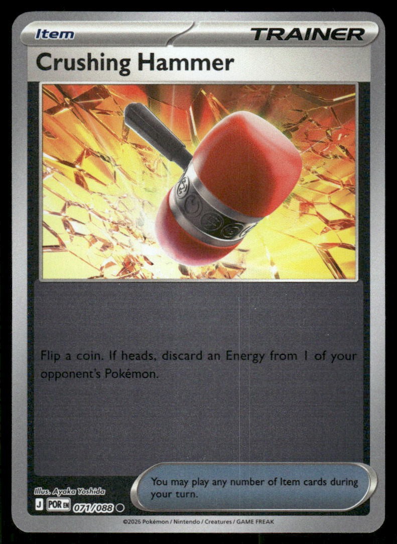 Crushing Hammer Reverse Holo Common SV01: Scarlet & Violet Base Set 168/198 NM