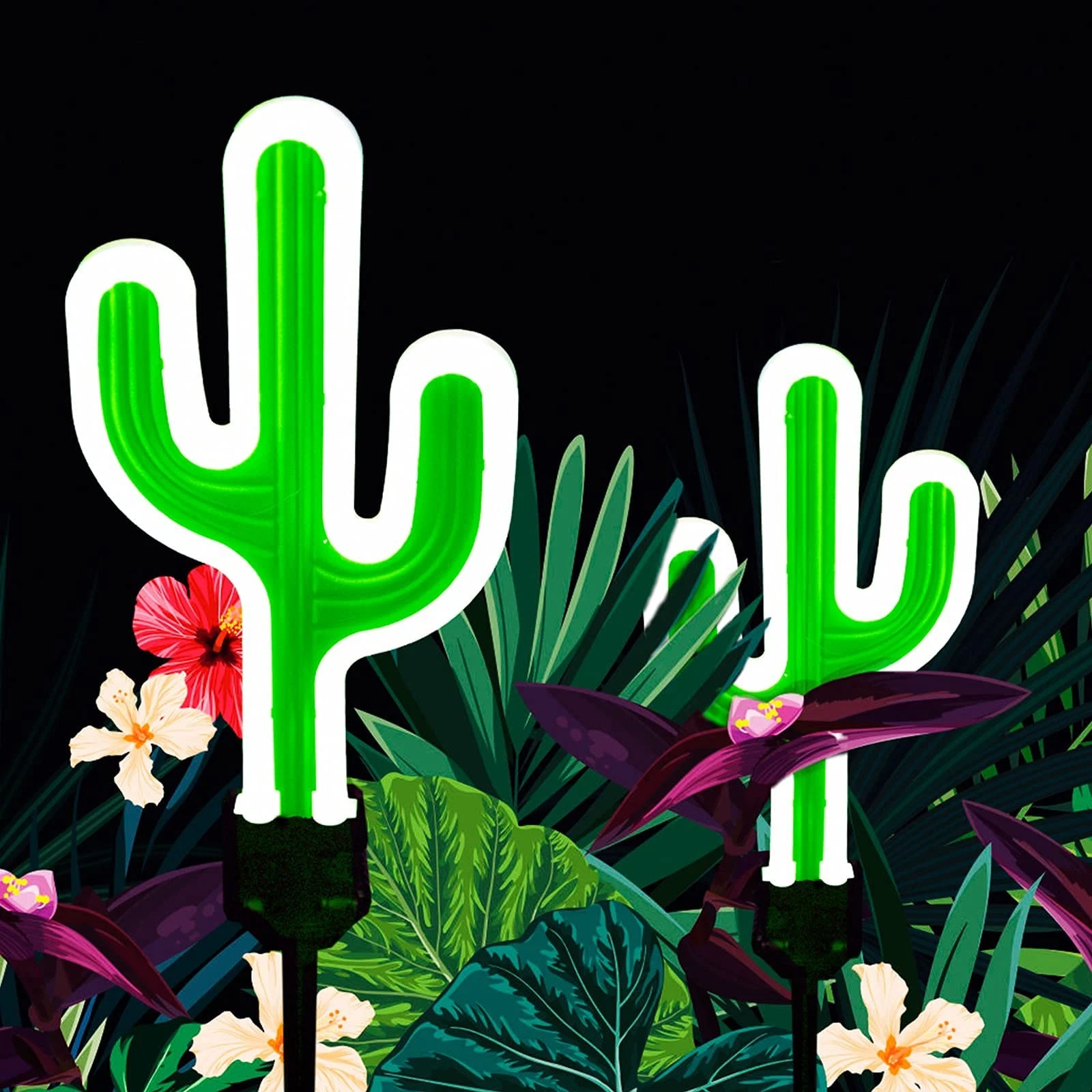 Solar Cactus Neon Lights Outdoor Decor 2 Pack 41.3 In Gifts for Mom Woman, Ga...
Opens in a new wind