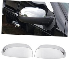 Chrome Pair Half Mirror Covers Compatible with 2007-2014 Chevy Silverado GMC
