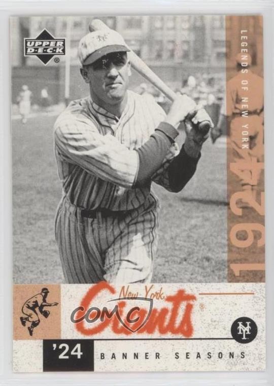 2001 Upper Deck Legends of New York Banner Seasons Travis Jackson Giants HOF 0d2