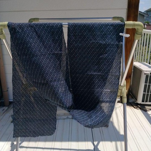 Vintage Japanese Boro Indigo Hemp Kasuri Fabric 33x284cm Aizome Textile - Picture 2 of 12