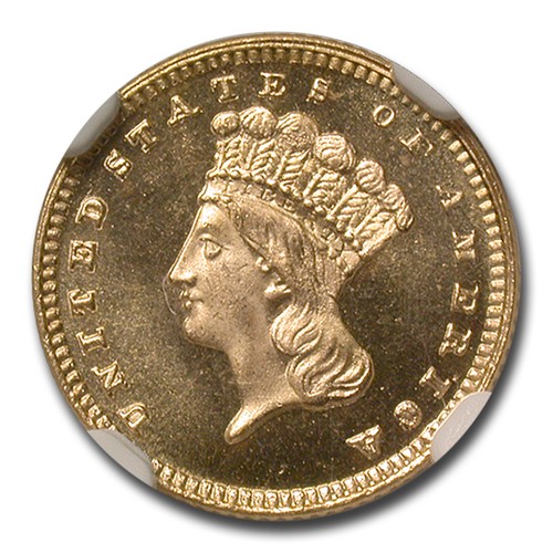 1880 $1 Indian Head Gold MS-67+ NGC CAC (PL) - Picture 2 of 3