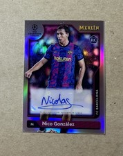 2021-22 Topps Merlin UEFA Chrome Soccer Nico Gonzalez Rookie Autograph Card. rookie card picture