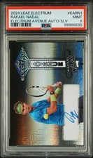 2024 LEAF ELECTRUM ELECTRUM AVENUE AUTOS SILVER #EARN1 RAFAEL NADAL 3/3 PSA 9
