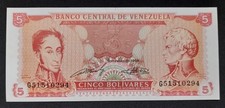 🇻🇪 Venezuela 5 Bolivares 1989 Banco Central UNC ⭐ G51510294