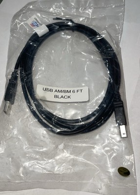 NEW  USB AM/BM 6FT BLACK.   TID 60000467