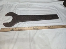Antique Large Cast Iron Railroad Industrial Tool Open End Wrench Giant 4" Jaw