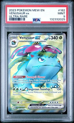 Venusaur ex 182/165 Sv: Scarlet & Violet 151 Ultra Rare PSA 9 Mint TCG