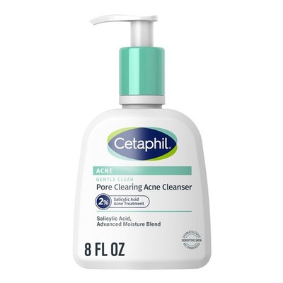 Cetaphil Gentle Clear Pore Clearing Acne Cleanser, Foaming Gel Cleanser for Sens