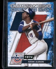 Hank Aaron 2021 Topps Opening Day #OOD-10 Outstanding Opening Day Atlanta Braves