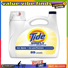 Simply Liquid Laundry Detergent, Free & Sensitive Scent, 89 Loads, 117 fl oz 0.14 per gallon
