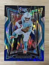 2024 Panini Select Concourse Malik Washington #71 Black & Blue Shock Prizm (RC)