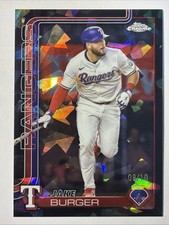 2025 Topps Chrome Update Sapphire - Jake Burger Black Refractor 8/10 Rangers